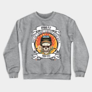 Sparks fly when shes nearby a welder woman with a fiery eye Crewneck Sweatshirt